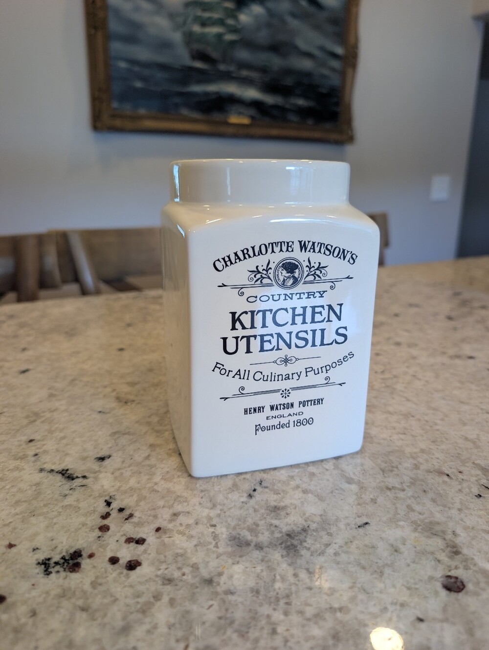 Charlotte Watson Country utensils Holder Crock Made by Henry Watson Pottery UK
